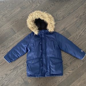 Boys’ Gap Cold control/prima loft winter Jacket with faux fur trimmed hood